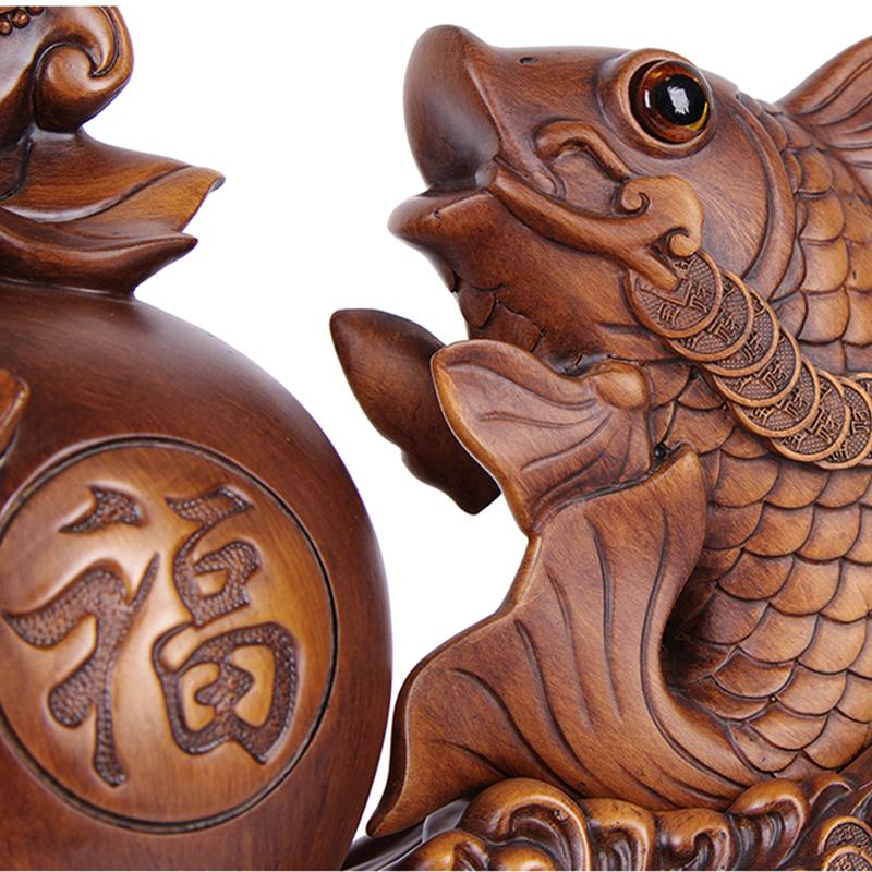 美帮汇鱼摆件百财有余工艺品客厅玄关新家居装饰品新房装饰乔迁礼品高清大图