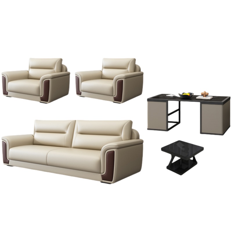 悦兴诚洽谈沙发203*85*92cm(1+1+3+茶台+方几)套高清大图