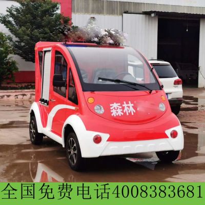 婉晨 单排双排座微型电动四轮消防车巡逻车物业小区工厂移动消防站应急救援灭火车支持定制 整车 72V