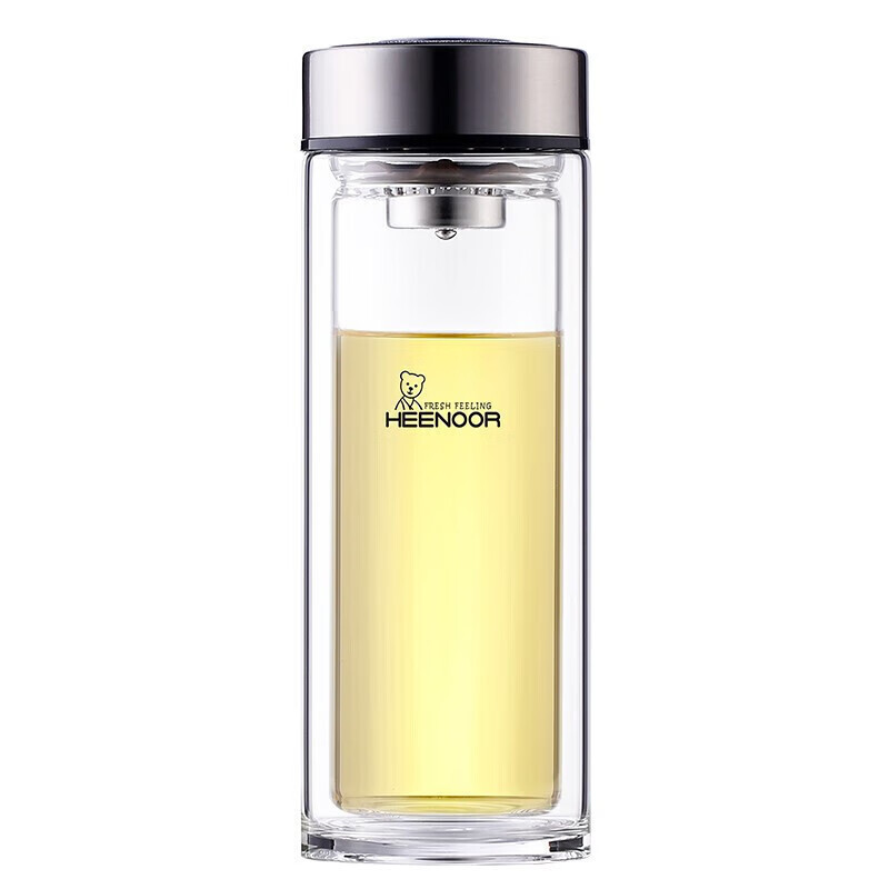 希诺(HEENOOR) 双层玻璃杯商务办公泡茶杯XN-9302 345mL (规格:个)