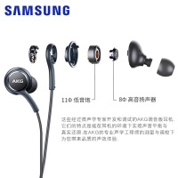 三星(SAMSUNG) AKG调音版 S8 S9plus+S10原装耳机重低音入耳式线控耳塞运动通用 黑耳机[全新简装]