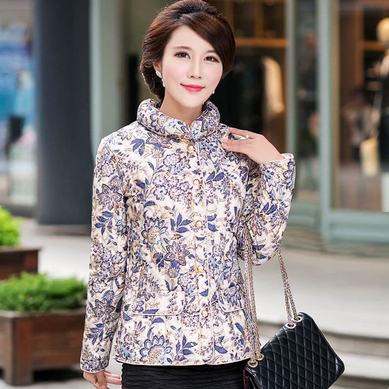 FISH BASKET冬款中年女装立领羽绒棉服内胆韩版女士羽绒服棉衣棉袄大码妈妈装棉衣女图片