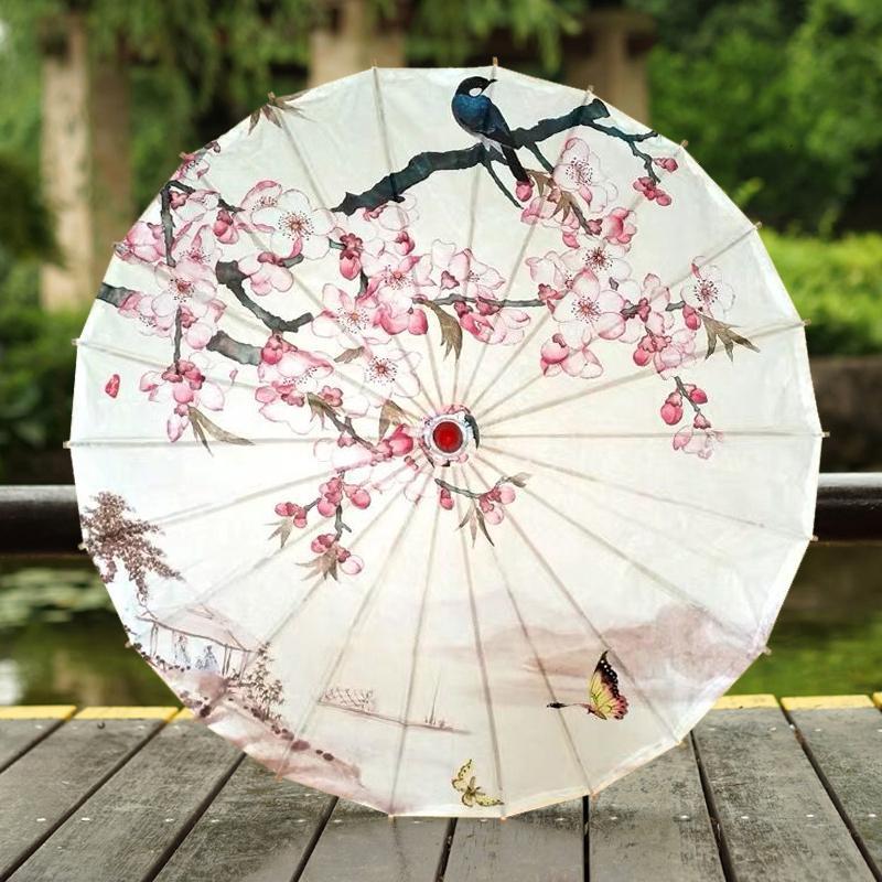 油纸伞古装绸布伞舞蹈伞汉服演出伞男女防雨道具伞古风江南装饰伞