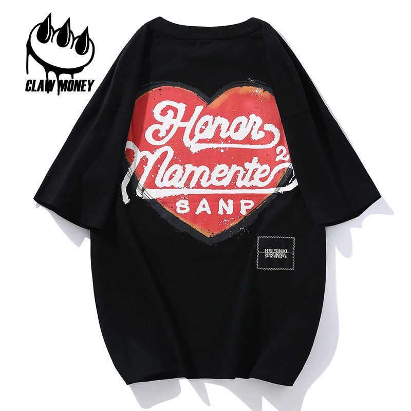 CLAWMONEY纯棉100%夏季情侣装短袖t恤一男一女夏装高级情侣衣服