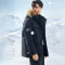 雪中飞男女三合一户外工装大毛领羽绒服