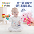 jollybaby宝宝安抚手摇铃玩具0-1岁婴儿益智抓握训练牙胶鲸鱼1663