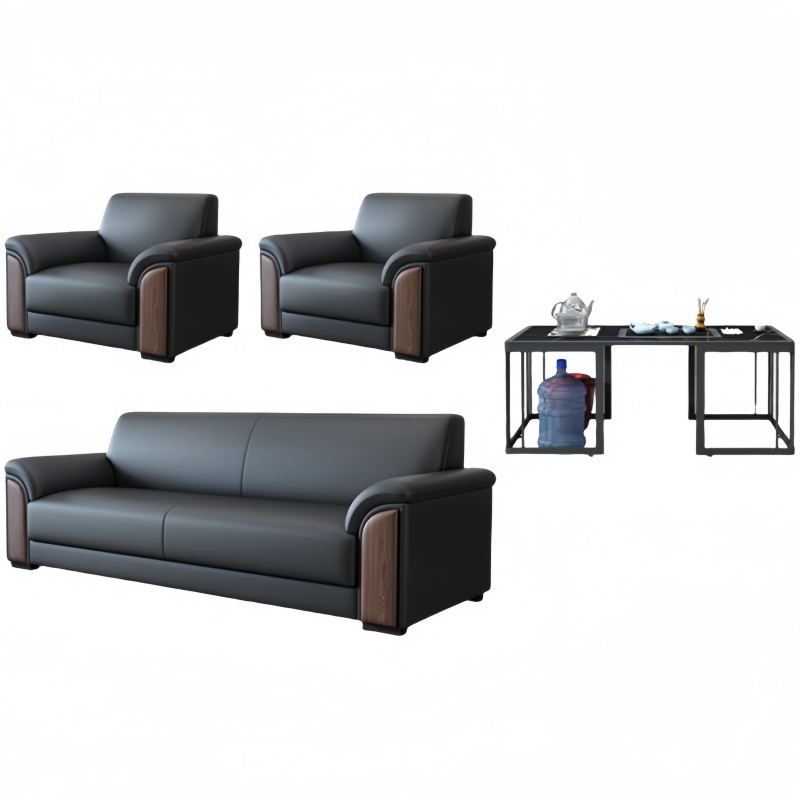 悦兴诚会客沙发192*78*81cm(1+1+3+功夫茶几)套高清大图