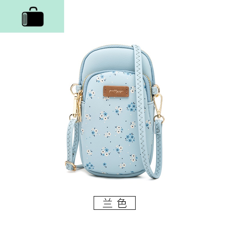 2020韩版手机包女斜挎手机袋挂脖小清新零钱包简约时尚迷你小包NEW LAKE 兰色-适合6.9寸内手机-027#