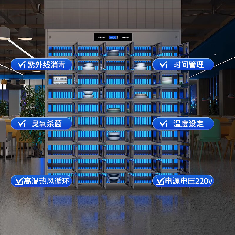 翼澜 不锈钢消毒餐盘柜50门 台高清大图