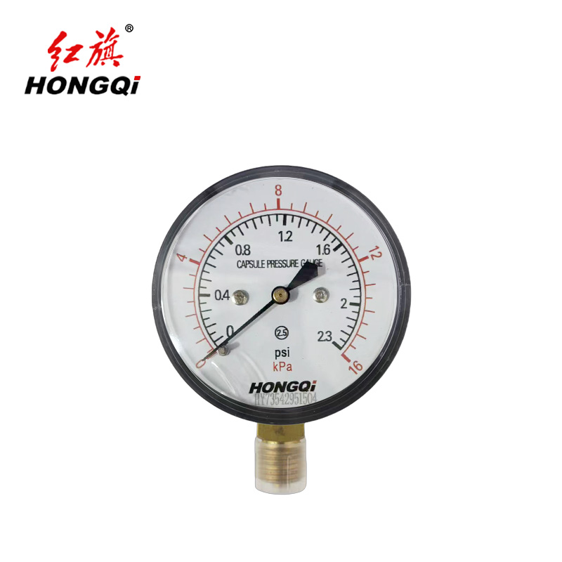 红旗 膜盒压力表 YE60 0-16Kpa 块高清大图