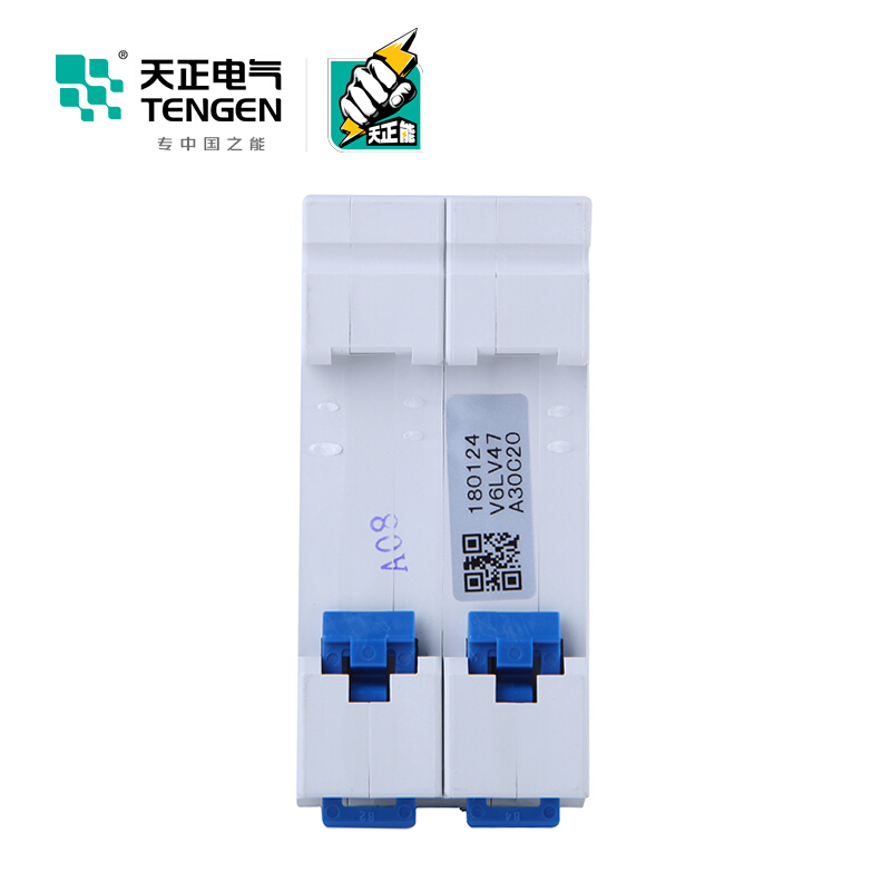 天正电气 空气开关 DZ47-63 2P C 20A 4.5KA 01060020256 微型断路器