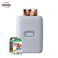 富士(FUJIFILM)INSTAX mini link灰白 快显胶片立拍立得 手机照片打印机 套餐三(含30张相纸)
