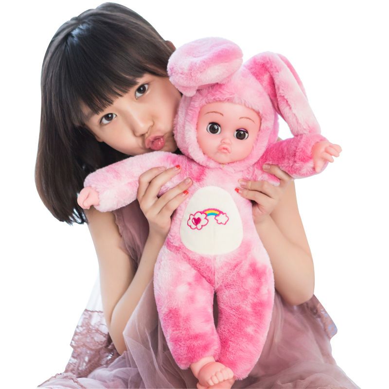 儿童仿真洋娃娃婴儿宝宝毛绒动耳兔智能洋娃娃睡眠布娃娃女孩玩具270