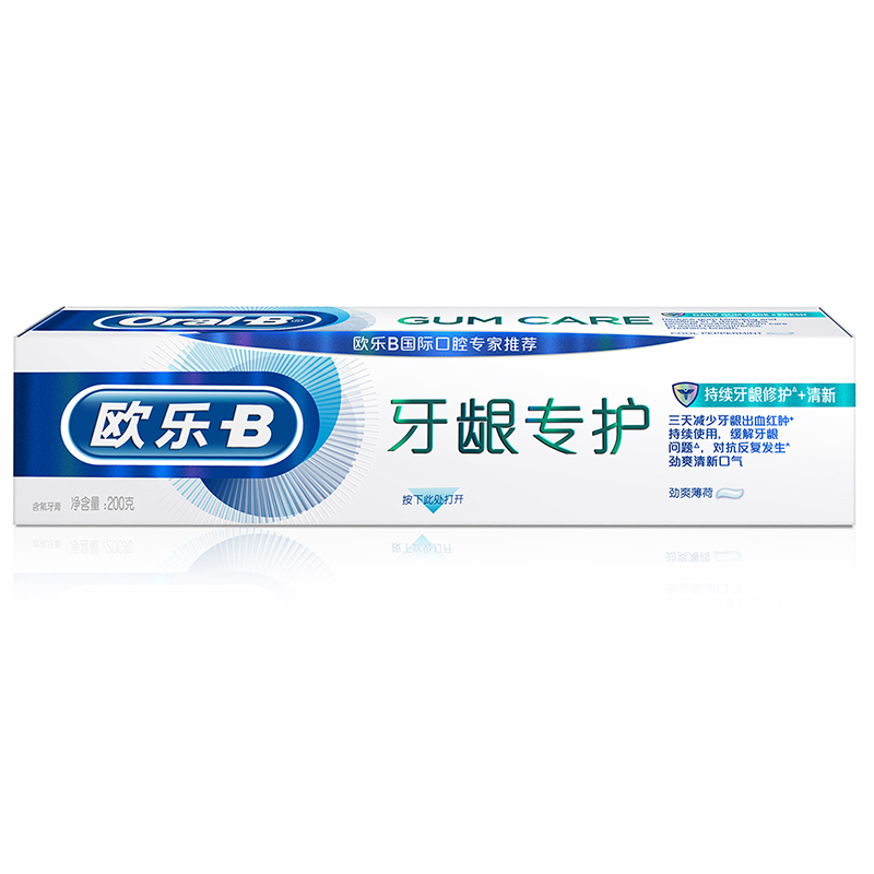 欧乐B(Oral B) 牙龈专护 持龈修护清新 牙膏 200g (单位 :支)