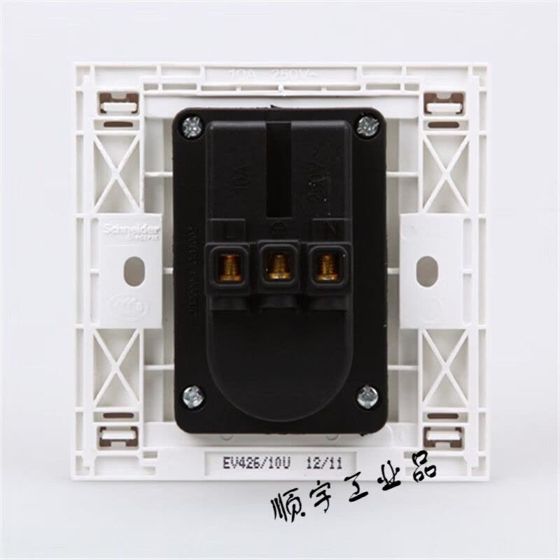 施耐德开关插座如意系列 二三插座10A 86型五孔插座面板EV426/10U 白色 1个图片