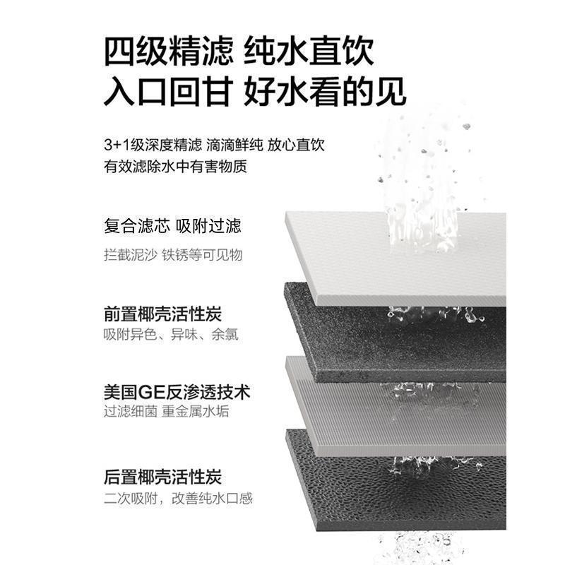 [自营店]碧云泉/bewinch 净水器直饮一体机 速热净化智能净饮机 台上式 免安装 反渗透净水机 G5-浮世金
