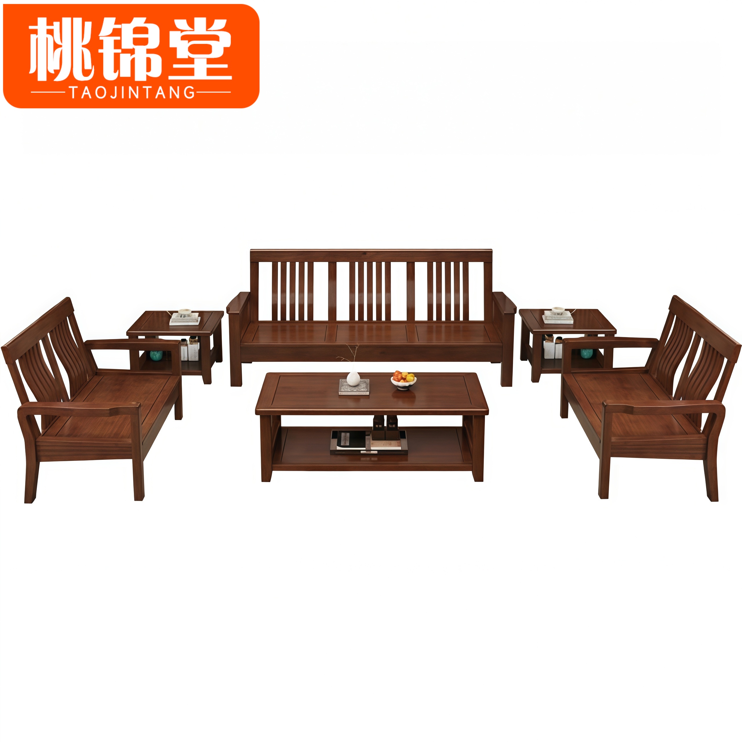 桃锦堂/沙发 会议沙发六件套 套