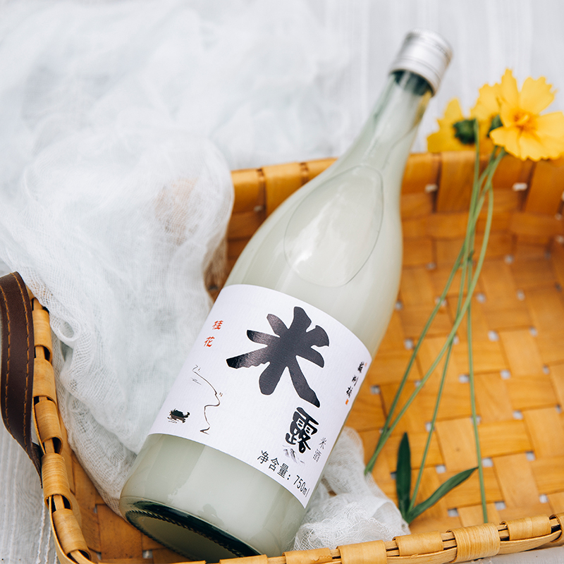 苏州桥米酒桂花米露少女微醺甜酒桂花酿糯米发酵月子晚安酒750ML*6整箱