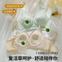 浪莎内衣女薄款大胸显小胸聚拢收副乳防下垂兔耳朵蕾丝性感文胸罩