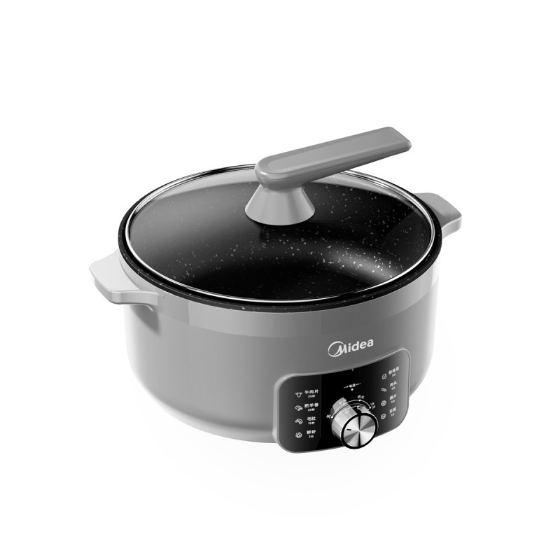 美的 (Midea)多功能锅 6L家用电火锅 旋钮调节电煮锅MC-DHE3008T高清大图