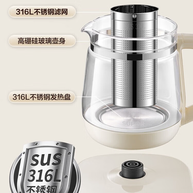 苏泊尔(SUPOR)家用自动断电大容量烧水壶 1.5L SW-15Y23高清大图