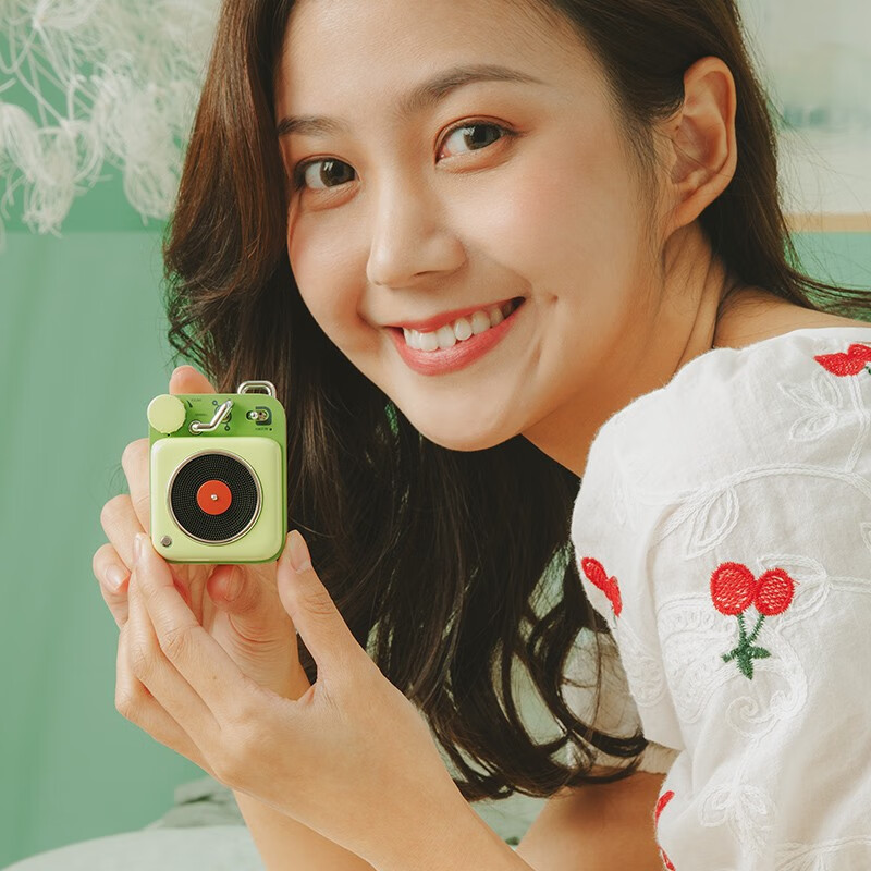猫王音响原子唱机B612蓝牙音箱小型迷你便携送闺蜜女生生日礼物 原野绿高清大图