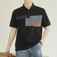 [2.5折价73元]唐狮polo衫男短袖男士polo衫短袖夏季撞色拼接短袖polo衫