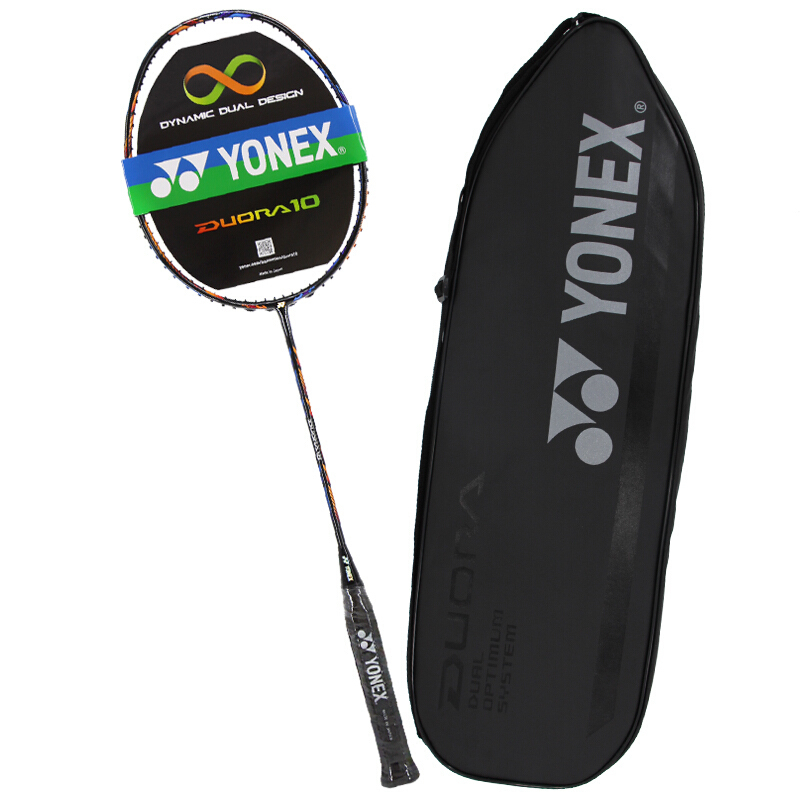 启康 尤尼克斯YONEX羽毛球拍 DUORA10 双刃10 李宗伟战拍 蓝橙 未穿线