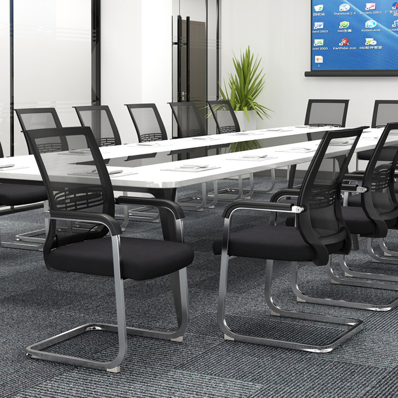 奕珂鑫 会议桌椅会议室椅子家用办公椅弓形铁架椅网布椅 YKX-Y-3高清大图