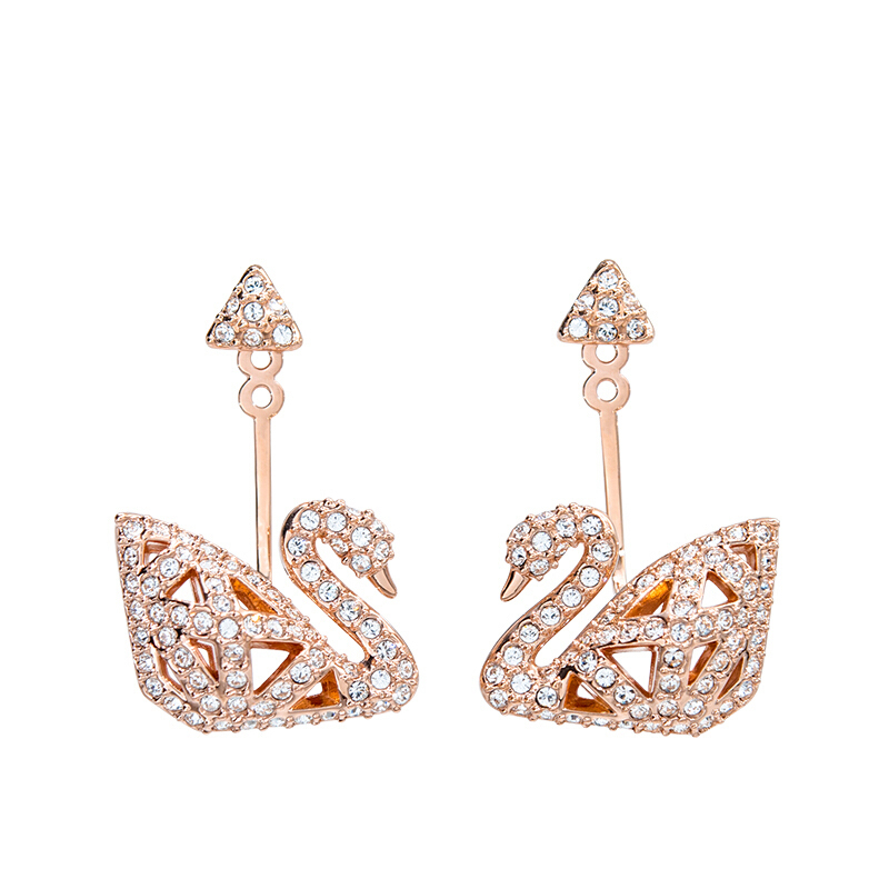 SWAROVSKI 施华洛世奇 人造水晶女士镂空天鹅耳饰轻奢饰品 5358058
