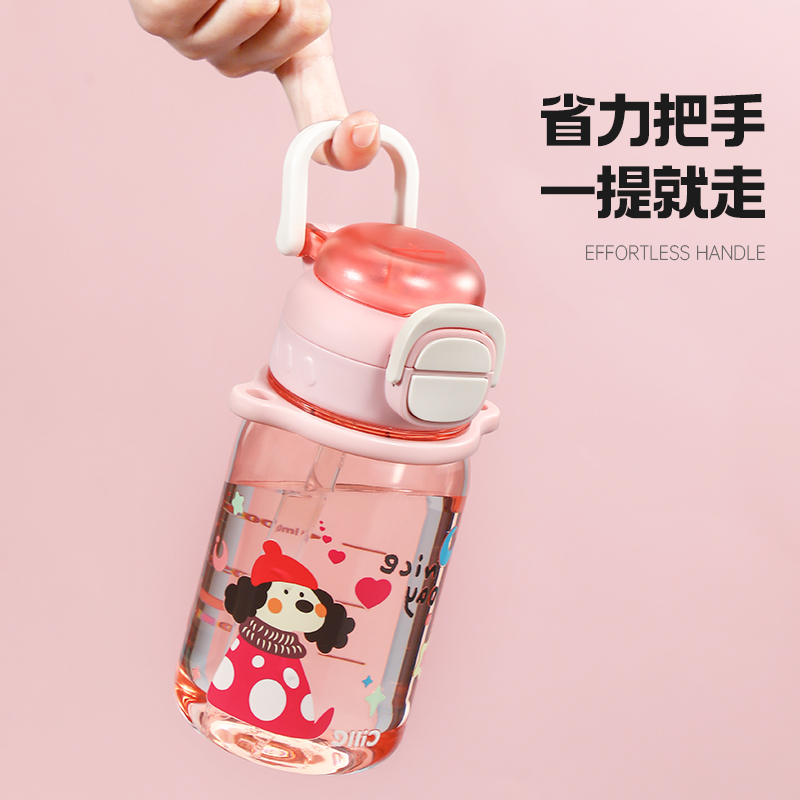 希乐Cille儿童水杯Tritan吸管运动杯小学生一杯双饮用杯户外便携随手杯子高清大图