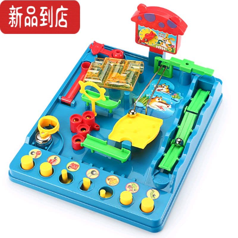 真智力小贝历险记3D立体迷宫走珠闯关轨道滚珠球钢珠游戏训练益智类玩具 小贝历险记(2颗钢珠)图片