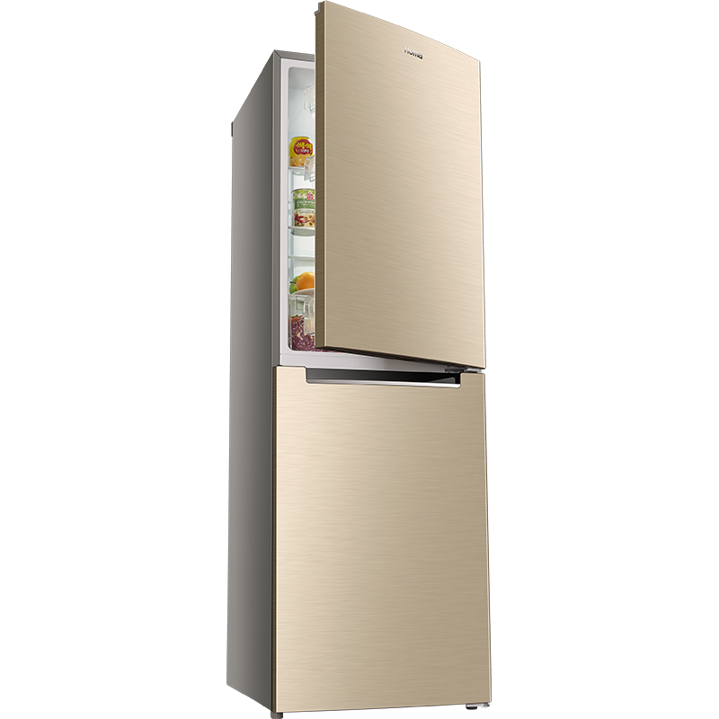 奥马236升双门冰箱电脑控温无霜电冰箱节能低噪bcd236wju星耀棕