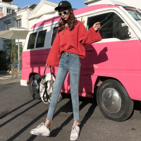 2021秋冬新款紧身小脚牛仔裤女九分高腰ins超火韩版时尚百搭轻奢世家