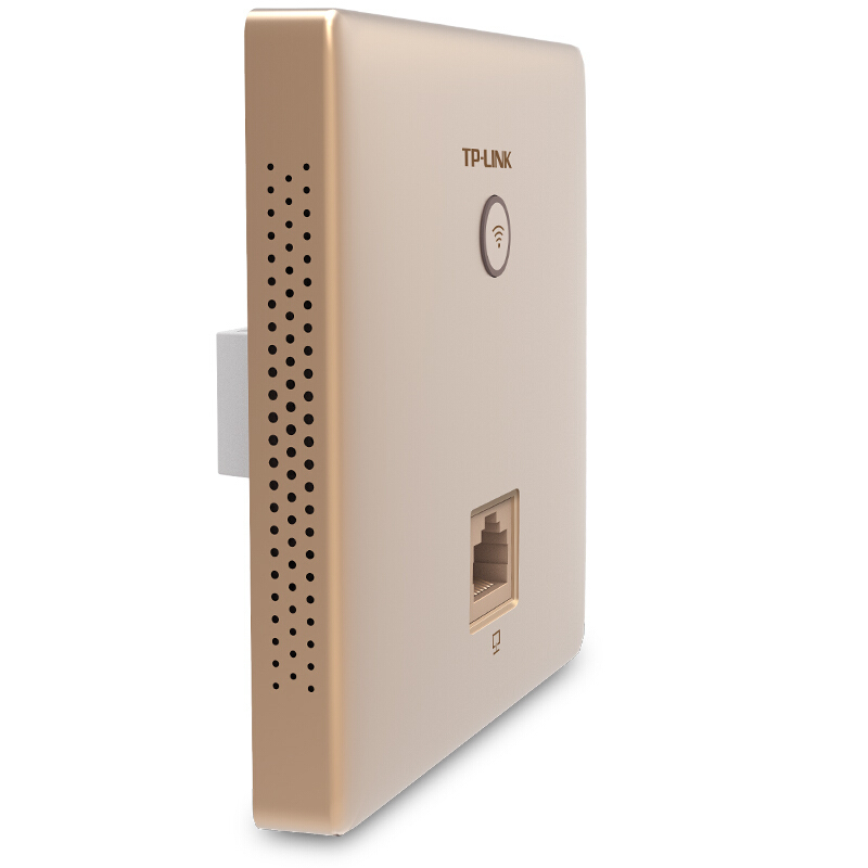 普联 无线86型面板式AP 企业级酒店别墅wifi接入 TL-AP302I-PoE 300M香槟金 POE供电