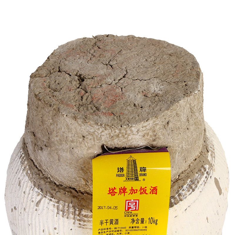 塔牌 绍兴黄酒 陈年加饭酒 手工冬酿黄酒 10kg坛装 半干黄酒 20斤装 送酒吊