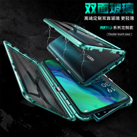 安美宝 OPPO reno双面玻璃手机壳reno10倍变焦磁吸万磁王Reno2保护套透明超薄reno创意金属全包防摔