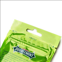 DOUBLEMINT绿箭脆皮软心薄荷糖柠檬薄荷味糖果40g袋装