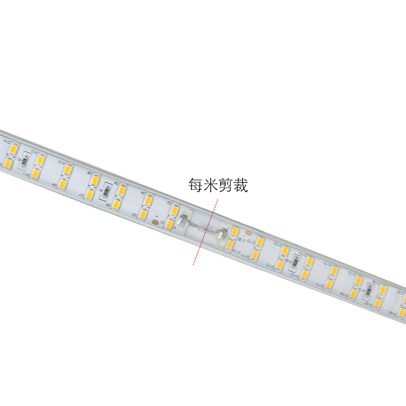 LED彩灯带2835-180D-220V-双直-金黄光/米高清大图