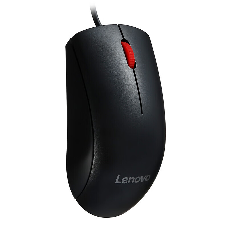 联想(lenovo)M220L 静音有线鼠标 大红点 黑色高清大图