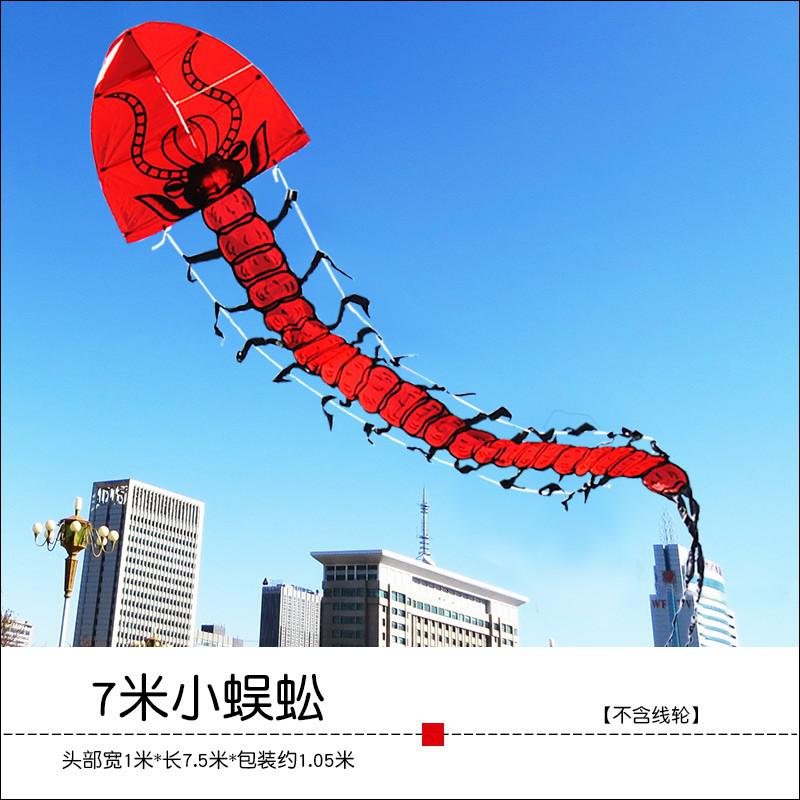 潍坊风筝蜈蚣风筝大型成人风筝儿童卡通风筝线轮T14创意 三维工匠 7米小蜈蚣[不含线轮]高清大图