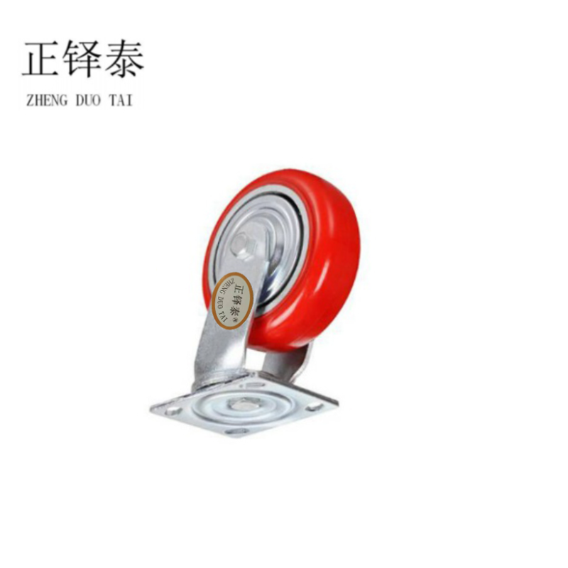 正铎泰 聚氨酯 耐磨 万向轮 5寸125mm/个高清大图