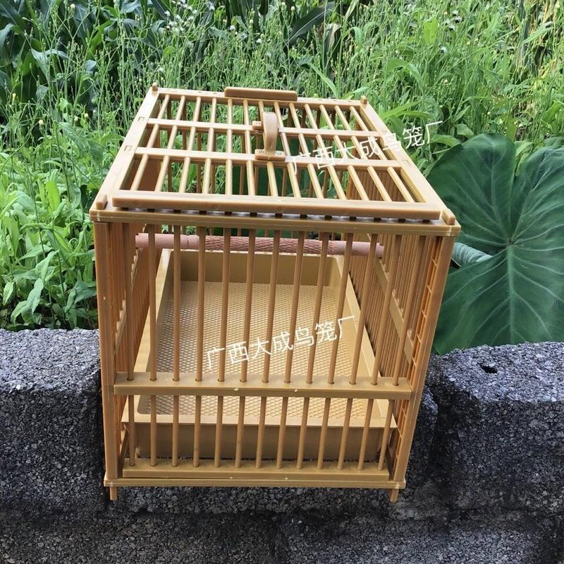 大号画眉塑料洗澡鸟笼防滑冲凉清洁胶笼八鹩哥珊瑚四喜通用鸟具 塑料