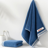 无印良品(MUJI) 云松纯棉毛巾 蓝色 MJ-zu0606 1条装