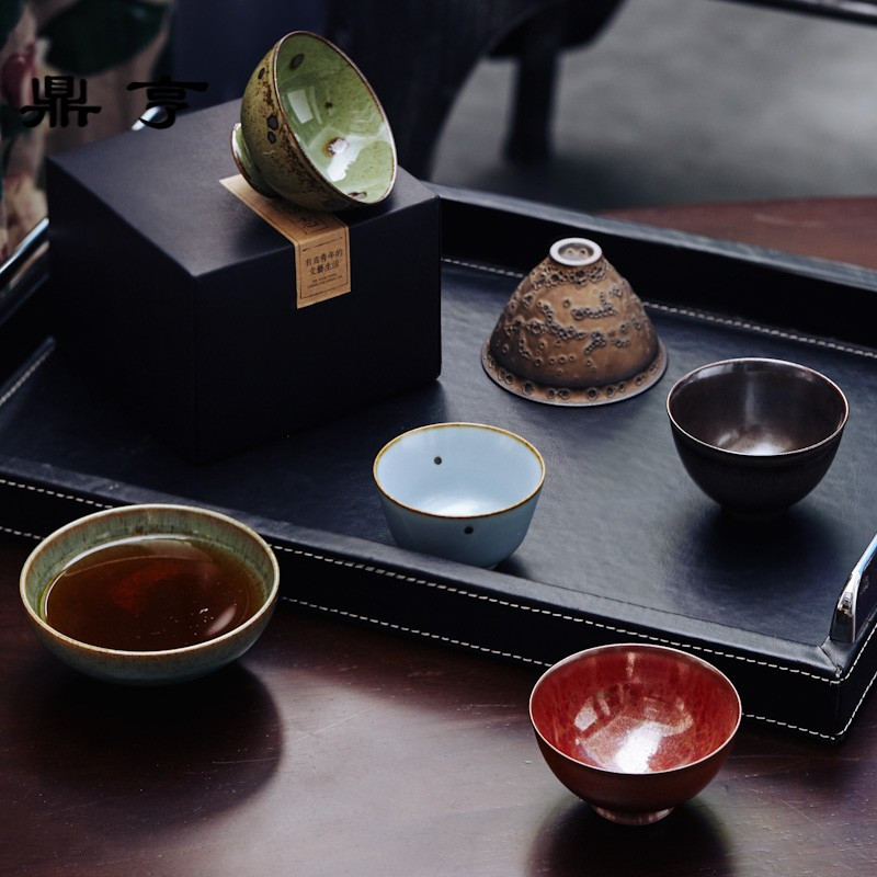 鼎亨 南部rokuro纯手工品茗杯 景德镇陶瓷茶杯 功夫茶具闻香杯