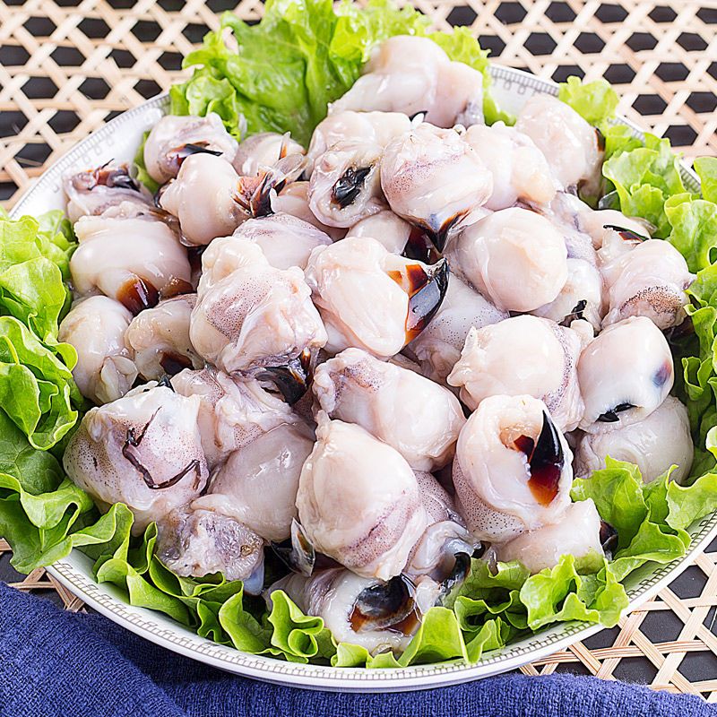 赛卡伊青岛大号墨鱼嘴目鱼嘴2斤新鲜鱿鱼嘴冷冻生鲜海鲜火锅食材