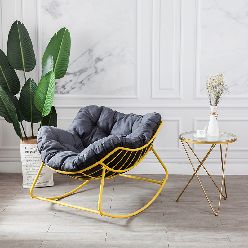 寻木匠北欧阳台摇椅成人家用午睡椅客厅室内简约休闲懒人躺椅摇椅逍遥
