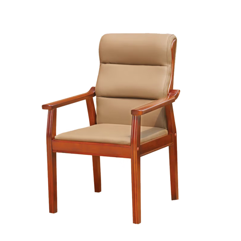 合祥源 实木会议椅真皮椅 635*530*1000mm QX-BGY49 单位:张高清大图