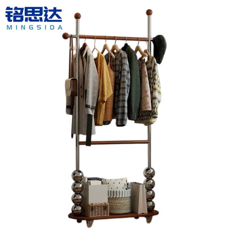 铭思达衣帽架双杠80cm个高清大图