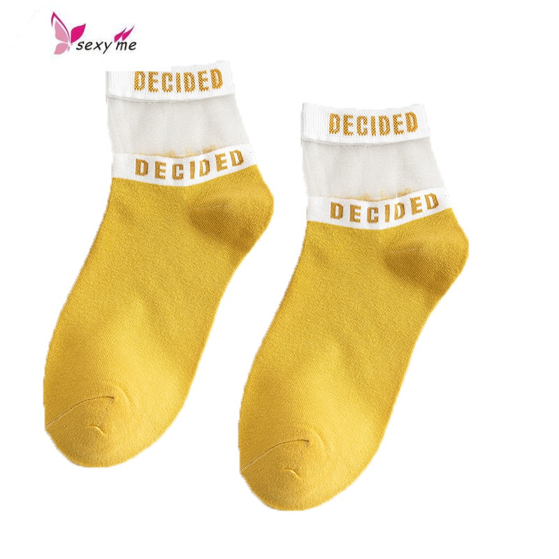 女水晶丝袜玻璃丝中筒袜ins潮春秋短袜日系韩国袜子